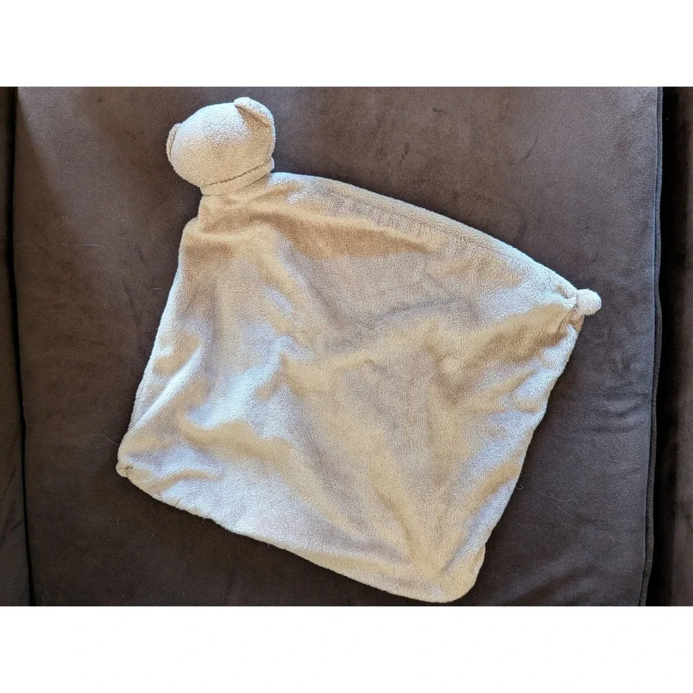 Carter's Tan Bear‎ Lovey Security Blanket Plush Baby Snuggler Neutral Brown